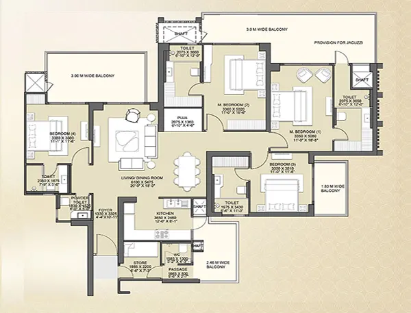 Gaur NYC Empire Residences floor plan