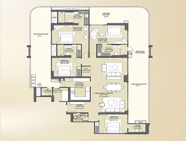 Gaur NYC Empire Residences floor plan