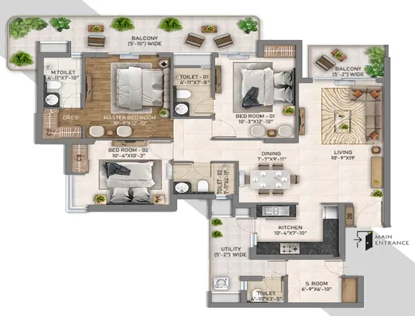 Wave City Eden Ghaziabad floor plan