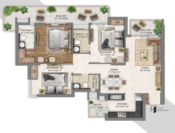 Wave City Eden Ghaziabad floor plan