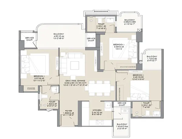 Gaur Alaris Sector 22D Yamuna Expressway floor plan