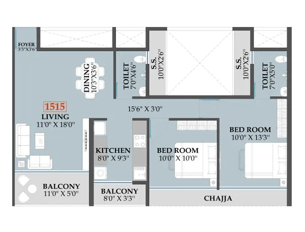 Shreeji Belle Vue Kharghar floor plan