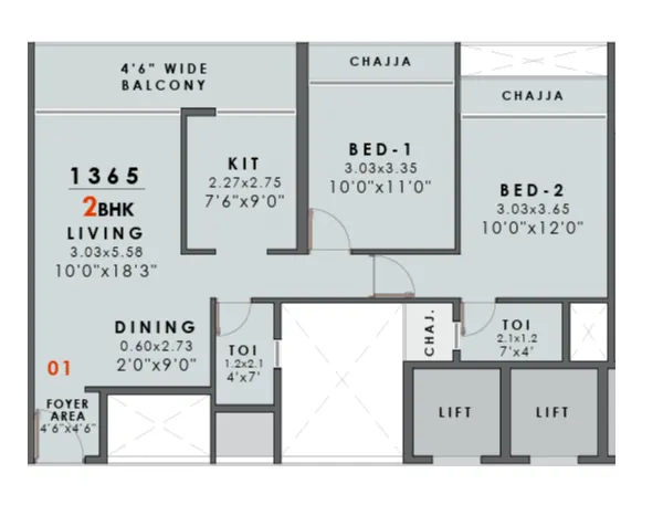 Gami Sector 5A Kharghar floor plan