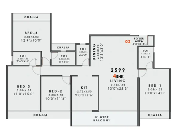 Gami Sector 5A Kharghar floor plan