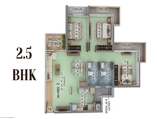 Trinetram Anant Pushpak Nagar floor plan