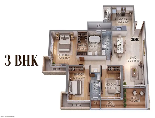 Trinetram Anant Pushpak Nagar floor plan