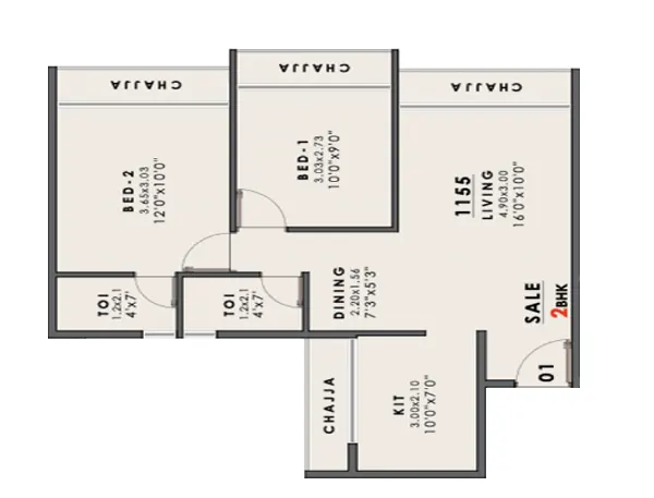 Pyunora Nerul Sector 11 floor plan