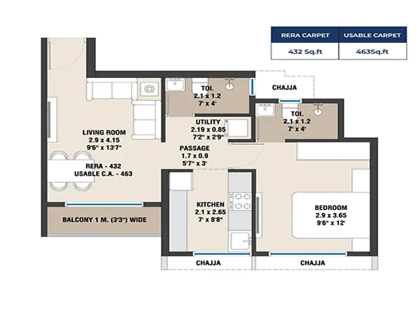 Dhanraj Legacy Panvel floor plan