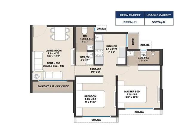 Dhanraj Legacy Panvel floor plan