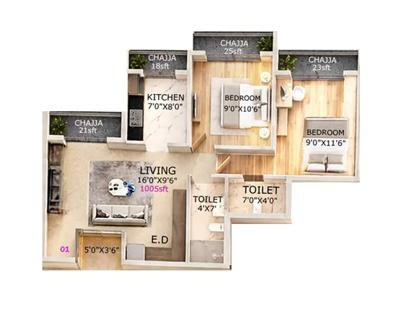 By The Forest Pisarve floor plan
