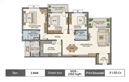 Bhagwati Gami Orelia Kharghar floor plan