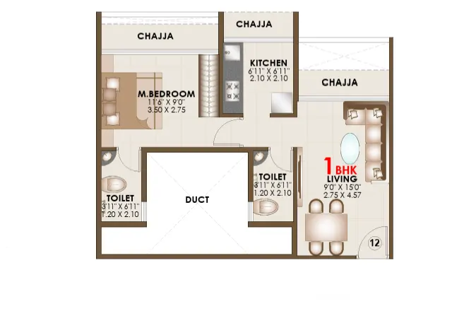 Aura Zenith Taloja floor plan