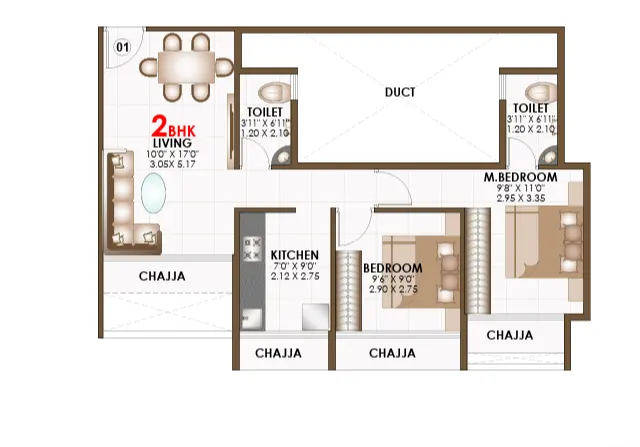 Aura Zenith Taloja floor plan