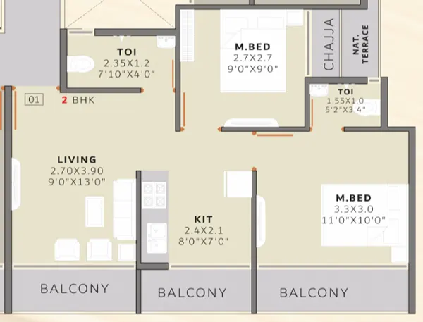 Shree Ganesh Plaza Pushpak Nagar floor plan