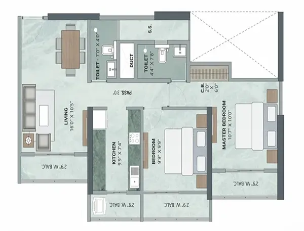 Atlanta Enclave Shilphata floor plan