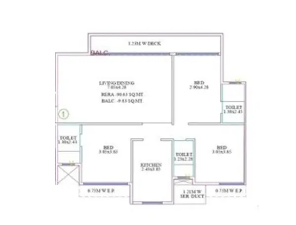 Seasons Mannat Kalyan floor plan