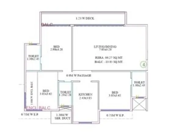 Seasons Mannat Kalyan floor plan