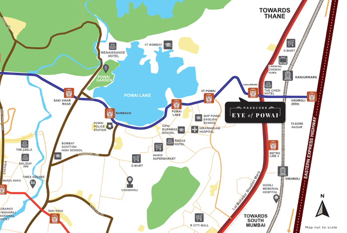 Skyline Suncity Eye of Powai Location Map