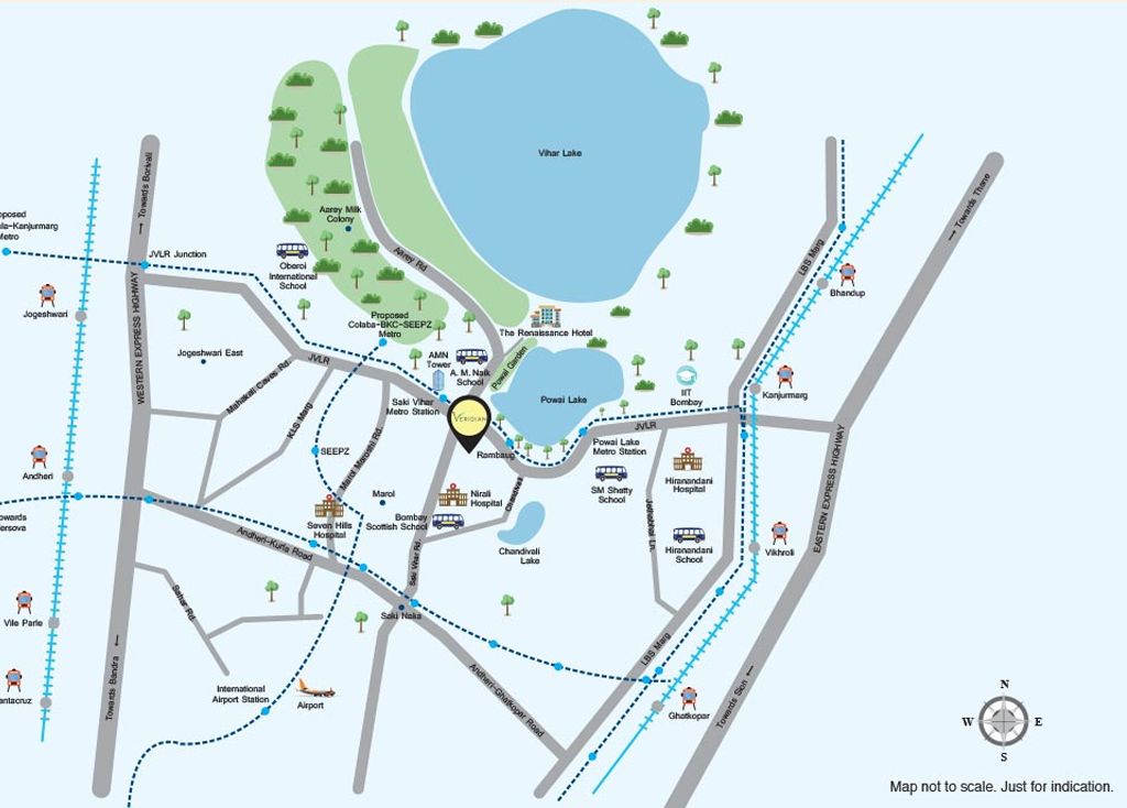 Lnt Powai Project Location Map