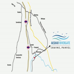 Akshar Rivergate Rasayani Location Map