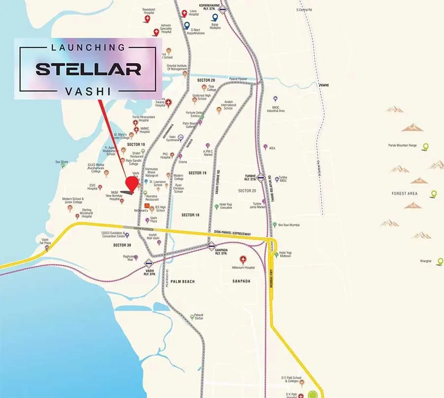 Century 2 Ghansoli Location Map