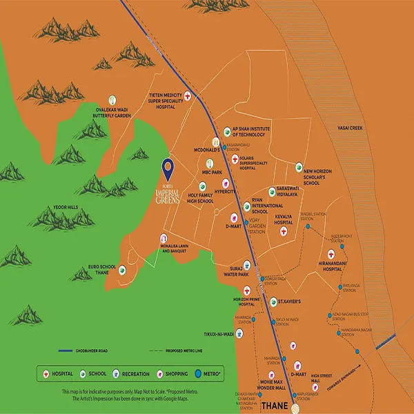 North Imperial Greens Thane location map North Imperial Greens Thane