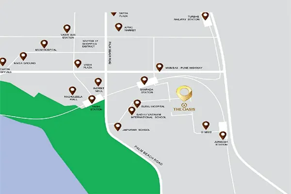 The Oasis Paradise Sanpada location map The Oasis Paradise Sanpada