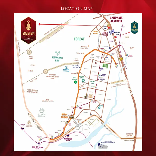 Soverein Tower Upper Kharghar location map Soverein Tower Upper Kharghar