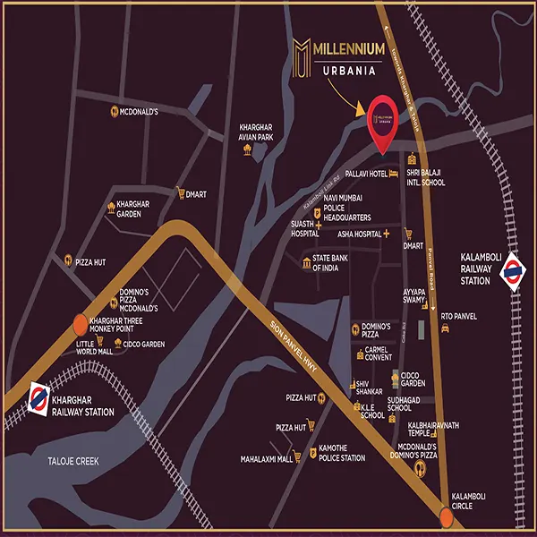 Millennium Urbania Roadpali location map Millennium Urbania Roadpali