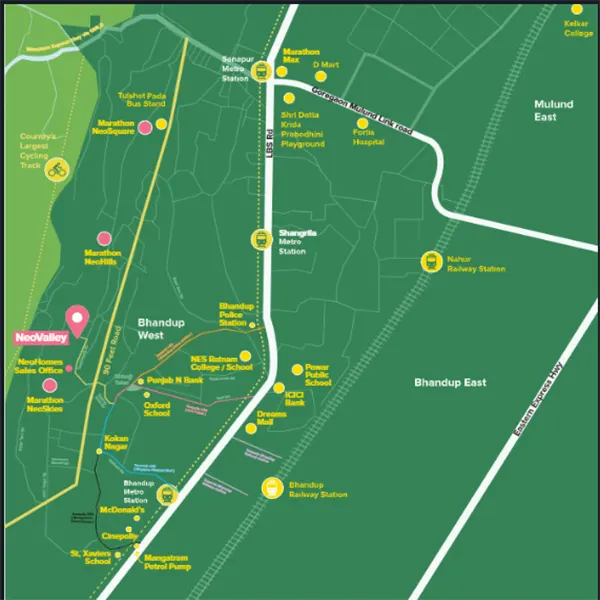 Marathon Neo Square Bhandup West Location Map