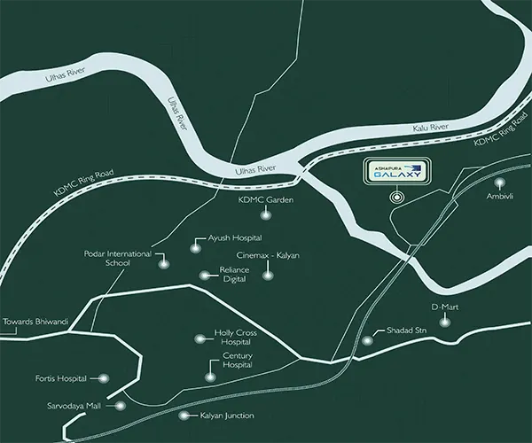 Ashapura Galaxy Kalyan Location Map