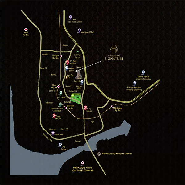 Continental Signature Nerul Location Map