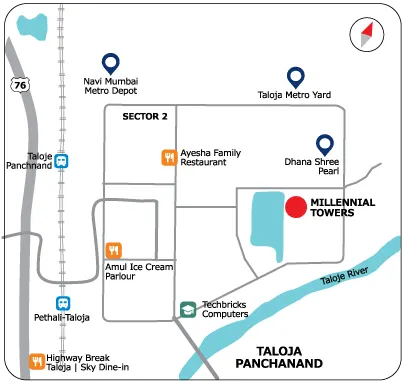 Millennial Towers Taloja Location Map