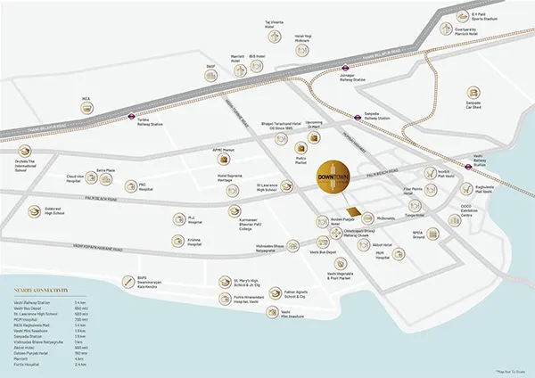 Gami Downtown Avenue Vashi Location Map