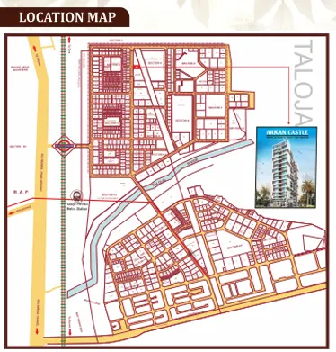 Arkan Castle Taloja Location Map
