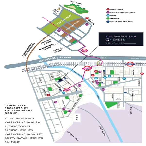 Kalpavruksha Oneness Taloja Location Map