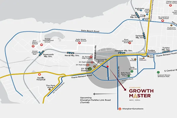 Kamdhenu Growth Master Nerul Location Map