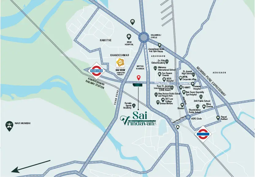 Sai Vrindavan Dham Panvel Location Map