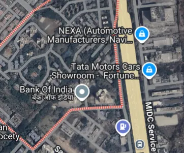 Aura Krishna Nerul Location Map