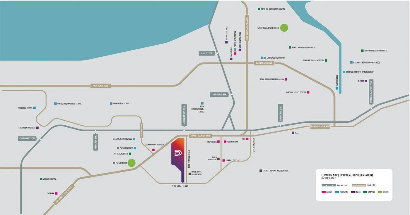 Raheja Atlantis Juinagar Location Map