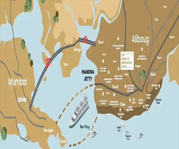 Hoabl Chateau de Alibaug Location Map