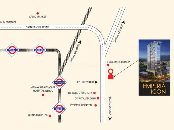 Emperia Icon Nerul Location Map
