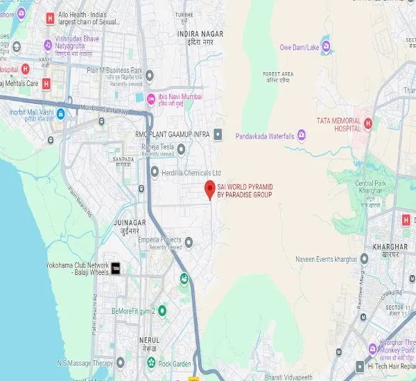 Sai World One Nerul Location Map