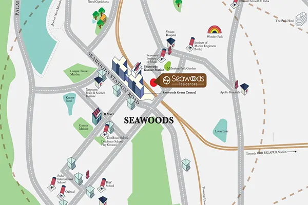 lnt Topaz Seawoods Location Map