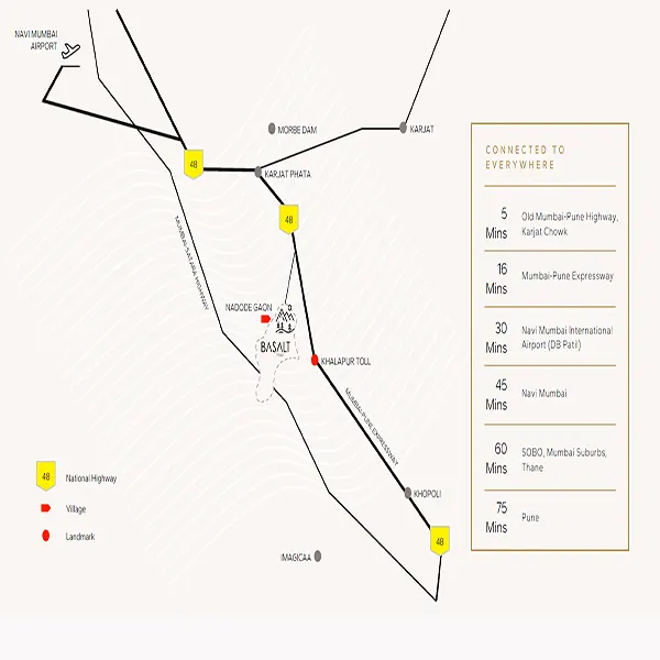 The Basalt Hills Location Map