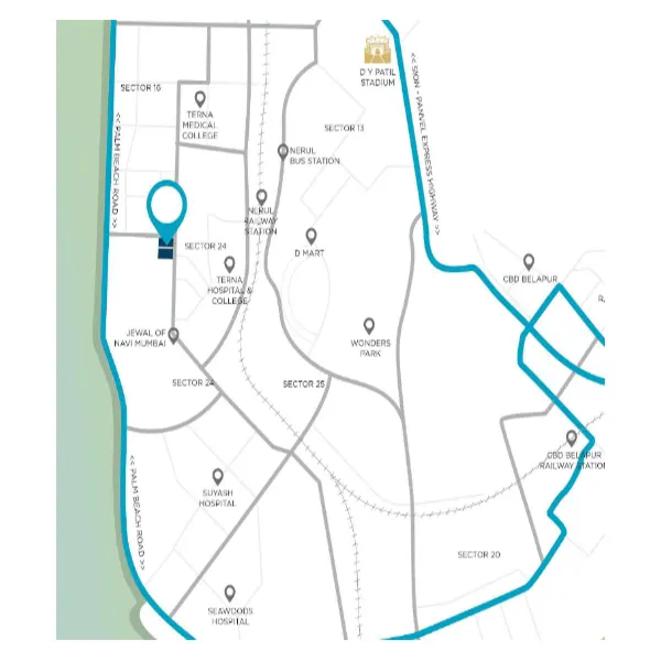 The Royal Bay Nerul Tpv Location Map