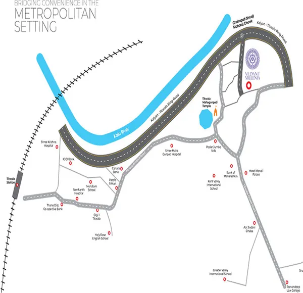 Vedant Millenia Location Map