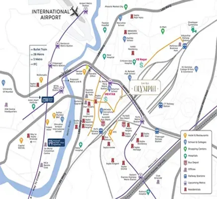 Sayba Olympia Kurla Location Map
