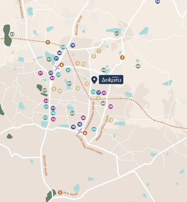 Ranka Ankura Thanisandra Location Map