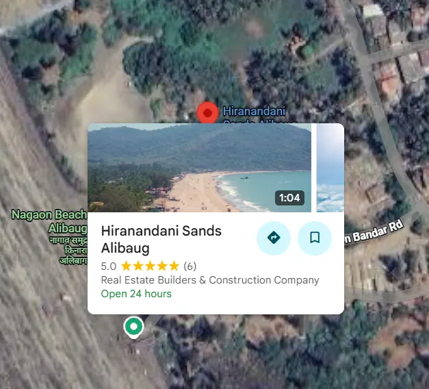 Hiranandani Alibaug Location Map